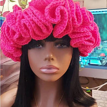 Load image into Gallery viewer, Adult lace beanie hat fashion and versatile ruffle pullover hat AE4147