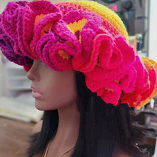 Load image into Gallery viewer, Adult lace beanie hat fashion and versatile ruffle pullover hat AE4147