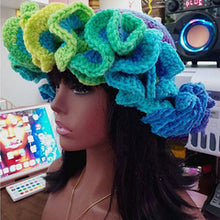 Load image into Gallery viewer, Adult lace beanie hat fashion and versatile ruffle pullover hat AE4147