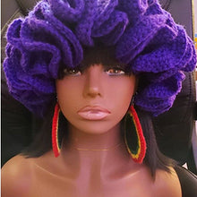 Load image into Gallery viewer, Adult lace beanie hat fashion and versatile ruffle pullover hat AE4147