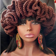 Load image into Gallery viewer, Adult lace beanie hat fashion and versatile ruffle pullover hat AE4147