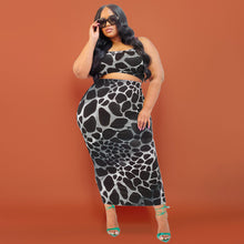 Load image into Gallery viewer, Sexy Leopard Print Hip Skirt Two Piece Set(AY1974)