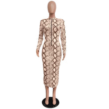 Load image into Gallery viewer, Printed zipper two-sided dress(AY1244)