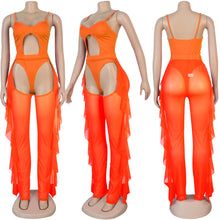 Load image into Gallery viewer, Sexy solid color mesh two-piece set(AY1807)