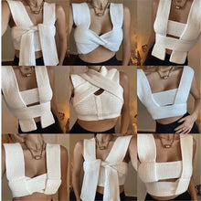 Load image into Gallery viewer, Cross knit top sexy sweater vest(AY1266)