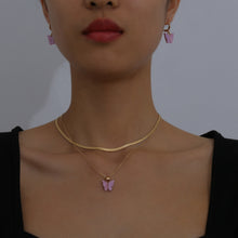 Load image into Gallery viewer, Hot selling butterfly necklace earrings set