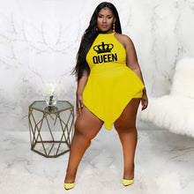 Load image into Gallery viewer, Plus size Irregular Crown Sleeveless Jumpsuit(AY1777)