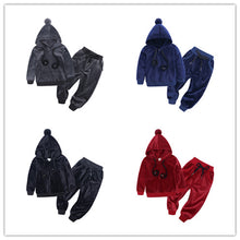 Load image into Gallery viewer, Children's fur ball sweater suit