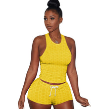 Load image into Gallery viewer, Yoga Sports Tank Top Shorts Set AY1071