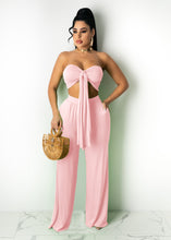Load image into Gallery viewer, Sexy solid color wide leg pants tube top suit(AY1831)