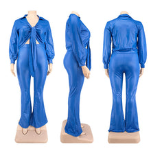 Load image into Gallery viewer, Fashion solid color casual suit(AY1366)