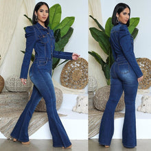 Load image into Gallery viewer, Fashion denim slim jumpsuit(AY1636)