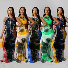 Load image into Gallery viewer, Colorful tie-dye loose dress AY1048