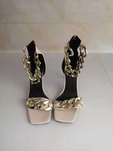 Load image into Gallery viewer, Hot sale metal chain stilettos