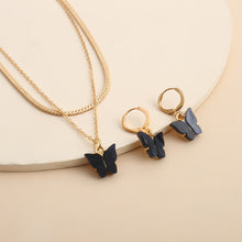 Load image into Gallery viewer, Hot selling butterfly necklace earrings set