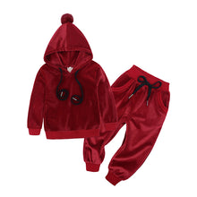 Load image into Gallery viewer, Children's fur ball sweater suit