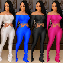 Load image into Gallery viewer, Sexy strappy one-shoulder top and pants AY1218