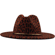 Load image into Gallery viewer, Hot Selling Metallic Leopard Print Jazz Hat