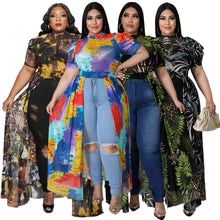 Load image into Gallery viewer, Plus size colorful yarn hollow dress top(AY1843)