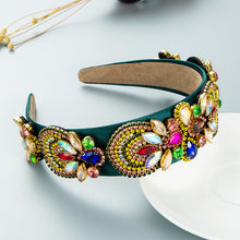 Load image into Gallery viewer, Baroque fashion color water drill headband(AE4059)