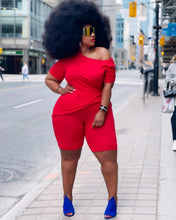 Load image into Gallery viewer, Plus size round neck two-piece suit AY1069