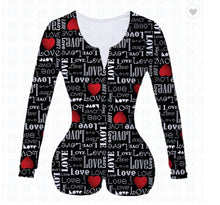 Load image into Gallery viewer, Valentine's Day rose print jumpsuit AH2033