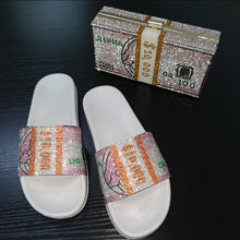 Load image into Gallery viewer, Rhinestone dollar shoe bag set