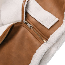 Load image into Gallery viewer, Personality short lapel motorcycle plush jacket(AY1532)