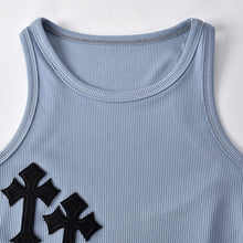 Load image into Gallery viewer, Sexy round neck embroidered fashion vest(AY1755)
