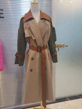 Load image into Gallery viewer, Fashion color matching long trench coat(AY1339)