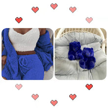 Load image into Gallery viewer, Three-piece  +Teddy bear slipper set