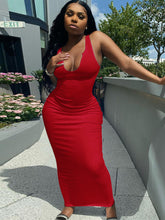 Load image into Gallery viewer, Vest deep V-neck dress AY1002