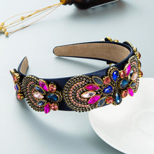 Load image into Gallery viewer, Baroque fashion color water drill headband(AE4059)