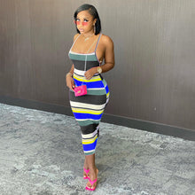 Load image into Gallery viewer, Hot check striped dress AY1082