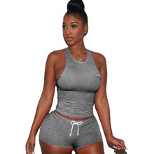 Load image into Gallery viewer, Yoga Sports Tank Top Shorts Set AY1071