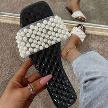 Load image into Gallery viewer, Pearl flat slippers HPSD016