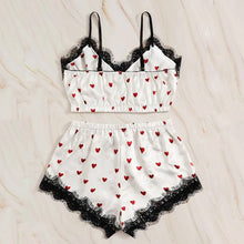 Load image into Gallery viewer, Hot selling love sexy lace ice silk sling set