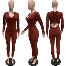 Load image into Gallery viewer, Fashion drawstring pleated jumpsuit(AY1458)