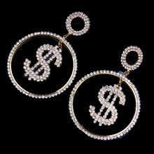 Load image into Gallery viewer, Hot selling dollar rhinestone earrings XS4043