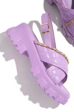 Load image into Gallery viewer, Diamond plaid buckle platform sandals(HPSD100)