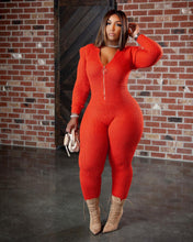 Load image into Gallery viewer, Fashion knitted hooded jumpsuit(AY1482)