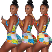 Load image into Gallery viewer, Two-piece multi-color printing stitching vest AY1039