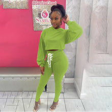 Load image into Gallery viewer, Lace-up solid color slim two-piece suit(AY1552)