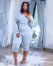 Load image into Gallery viewer, Casual slanted shoulder feet solid jumpsuit(AY1445)