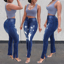 Load image into Gallery viewer, Fashion micro-stretch star ripped jeans(AY1734)