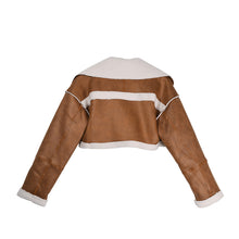 Load image into Gallery viewer, Personality short lapel motorcycle plush jacket(AY1532)