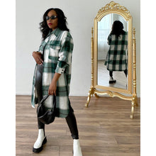 Load image into Gallery viewer, Fashion plaid long shirt jacket(AY1591)