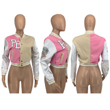 Load image into Gallery viewer, Fashion color block baseball uniform jacket(AY1627)