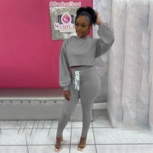 Load image into Gallery viewer, Lace-up solid color slim two-piece suit(AY1552)