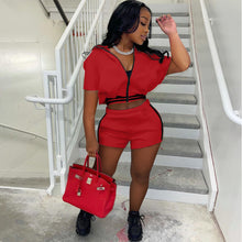 Load image into Gallery viewer, Fashion Solid Color Thread Splicing Two Piece Set(AY1858)